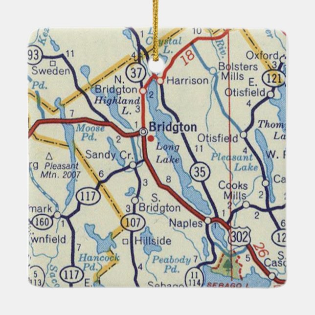 Bridgeton Maine Keramikornament (Rückseite)