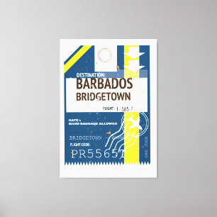 Bridgetown Barbados Fahrkarte Leinwanddruck