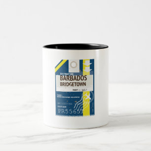 Bridgetown Barbados Fahrkarte Zweifarbige Tasse