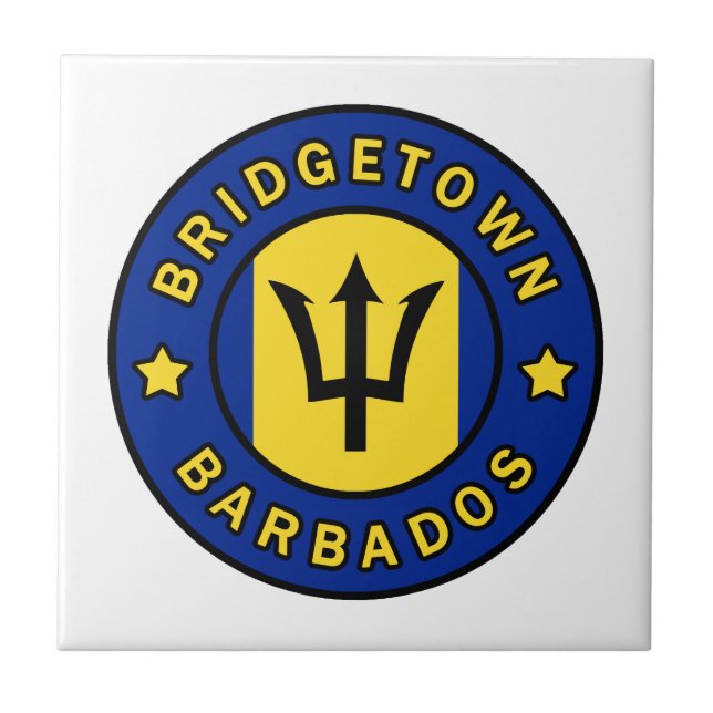 Bridgetown Barbados Fliese (Vorderseite)