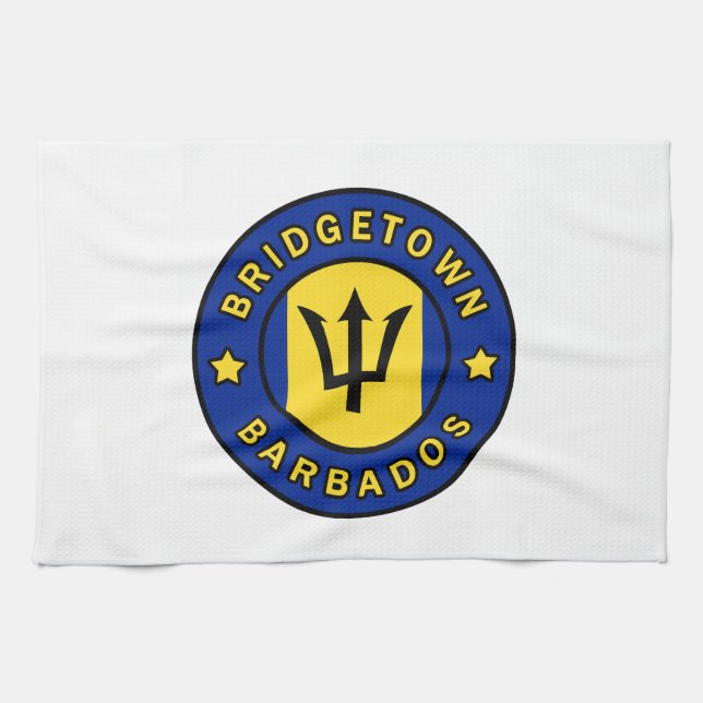 Bridgetown Barbados Geschirrtuch (Horizontal)
