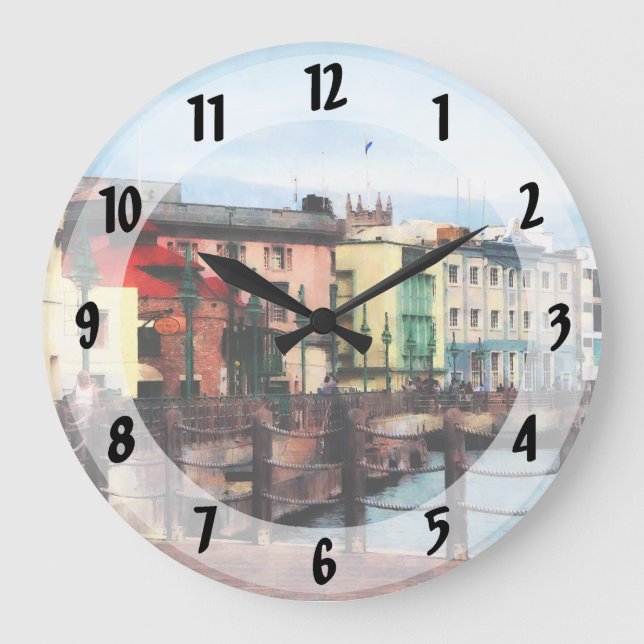 Bridgetown Barbados Große Wanduhr (Vorderseite)