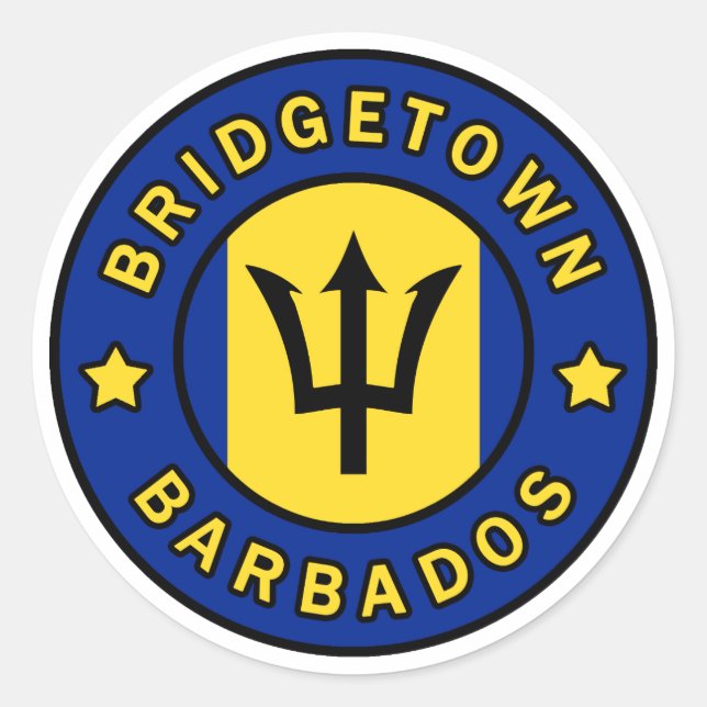 Bridgetown Barbados Runder Aufkleber (Vorderseite)