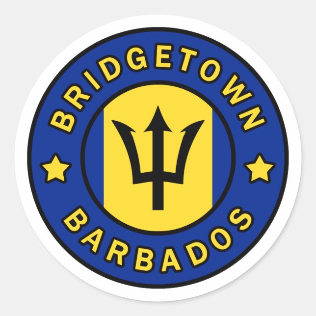 Bridgetown Barbados Runder Aufkleber (Vorderseite)