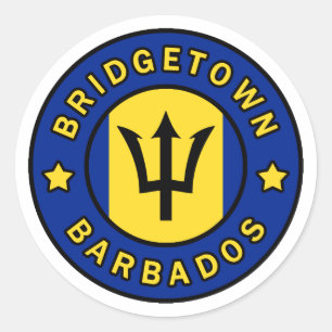 Bridgetown Barbados Runder Aufkleber