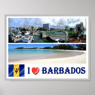 Bridgetown - Barbados - Stadtzentrum - I Liebe - Poster