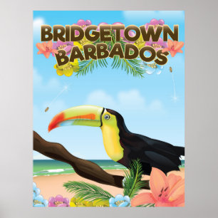 Bridgetown Barbados Toucan Reiseplakat Poster
