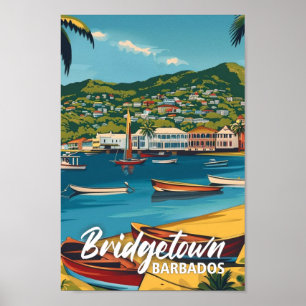 Bridgetown Barbados Vintag Berühmter Reiseort Poster
