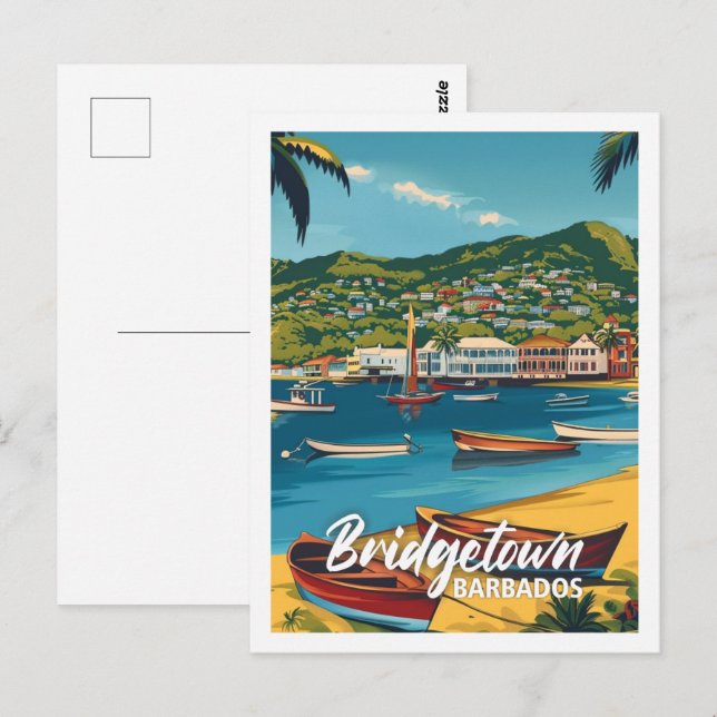 Bridgetown Barbados Vintag Berühmter Reiseort Postkarte (Vorne/Hinten)