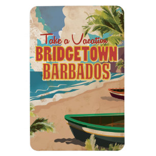 Bridgetown, Barbados Vintage-Reiseposter Magnet