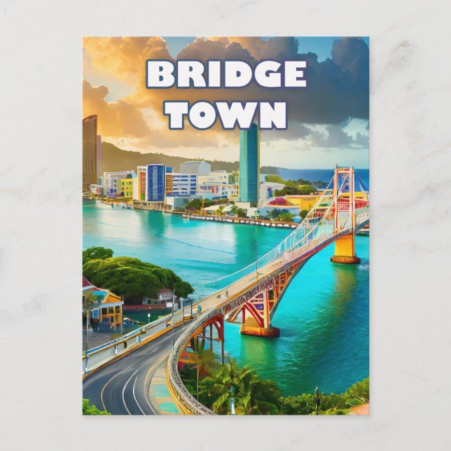 Bridgetown, jewel of the Caribbean Postkarte (Vorderseite)
