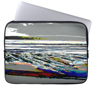Bridgewater N.S. Riser's Beach Abstract print art Laptopschutzhülle
