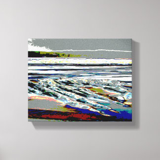 Bridgewater N.S. Riser's Beach Abstract print art Leinwanddruck