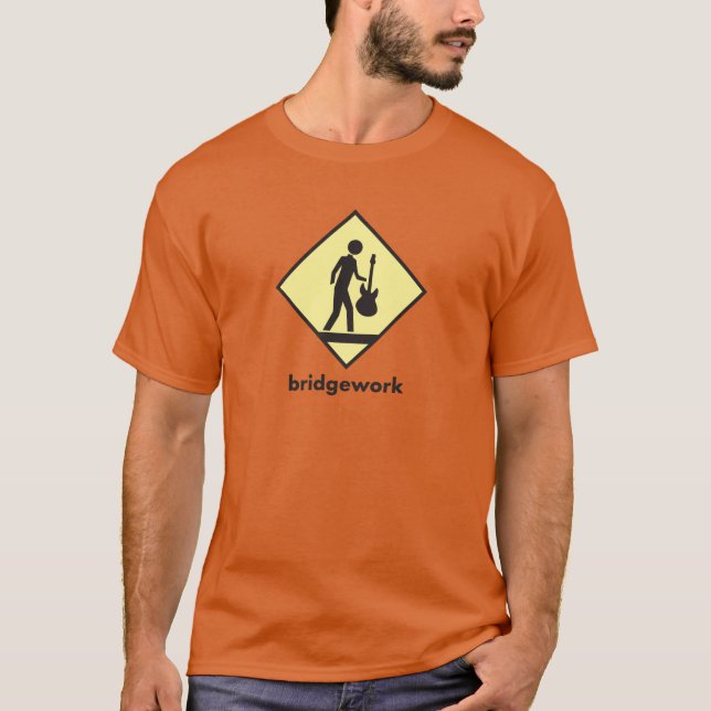 Bridgework "Musician Crossing" Dunkler T - Shirt (Vorderseite)