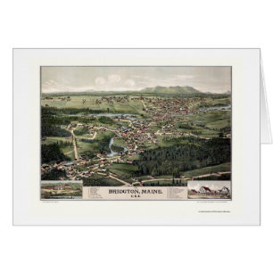 Bridgton, ICH panoramische Karte - 1888