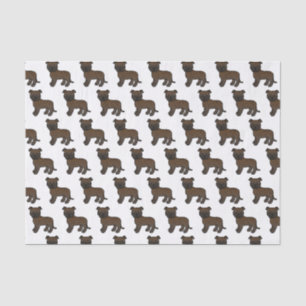 Bridle English Staffie Niedlich Cartoon Dog Muster Seidenpapier