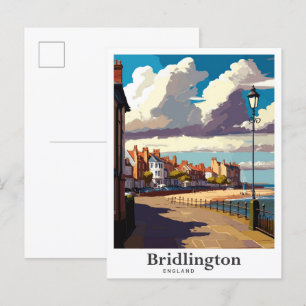 Bridlington England Vintage Reiseillustration Postkarte