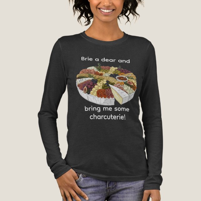 "Brie a Dear" Funny Charcuterie Tri-Blend Shirt (Vorderseite)