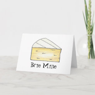 Brie (Be) Mine Cheese Wedge Valentine's Day Liebe Feiertagskarte