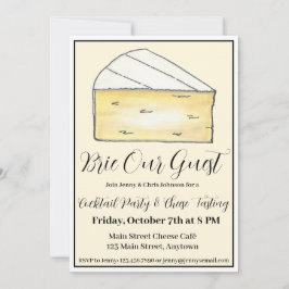 Brie (Be) Unser Gast Wine and Cheese Party Feinsch Einladung