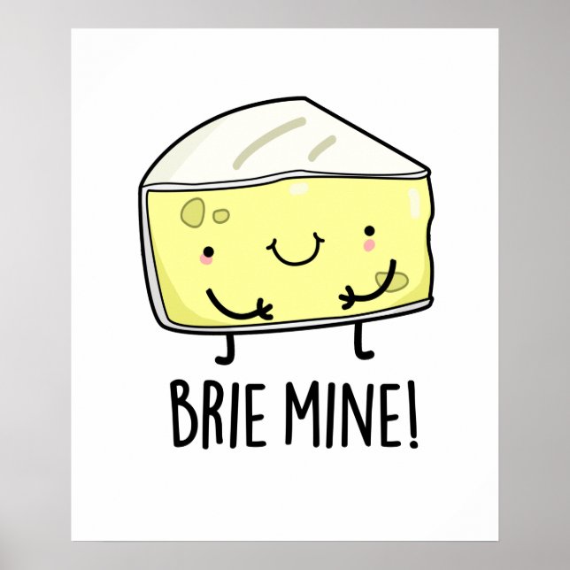 Brie Bergwerk Lustiger Käsewitz Poster (Vorne)