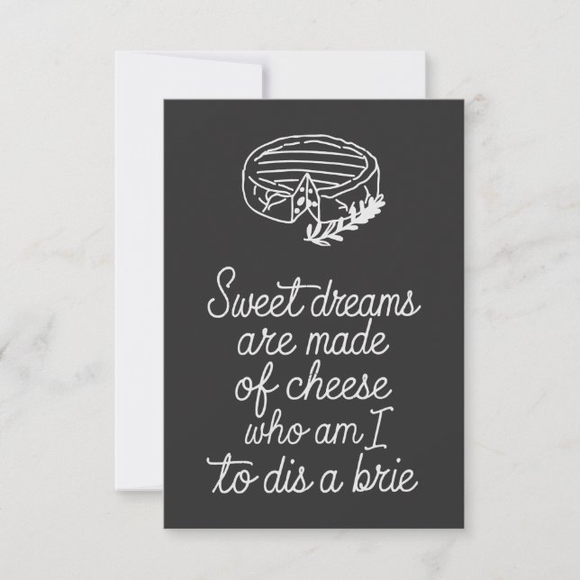 Brie Cheese Lover Karte (Vorderseite)