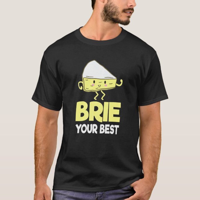 Brie Cheese Person Cheese Bauer Food Pub T-Shirt (Vorderseite)