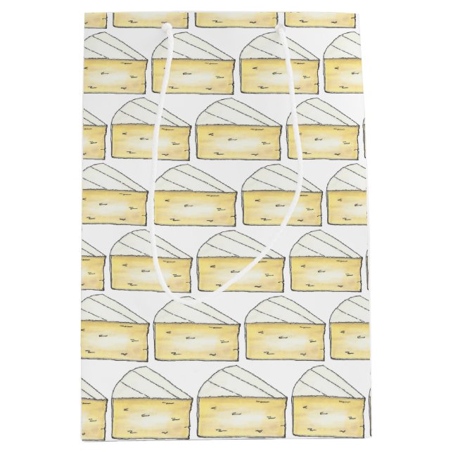 Brie Cheese Wedge Feinschmecker Creamy Cooking Ing Mittlere Geschenktüte (Vorderseite)