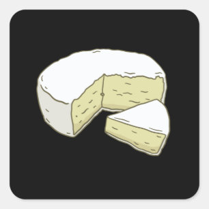 Brie Quadratischer Aufkleber