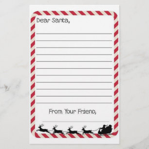 Brief an den Weihnachtsmann Briefpapier