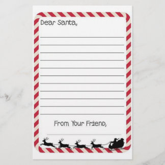 Brief an den Weihnachtsmann Briefpapier