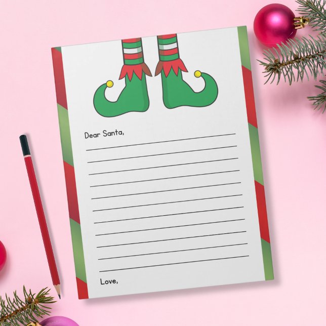 Brief an den Weihnachtsmann - Elfenschuhe Notizblock (Von Creator hochgeladen)