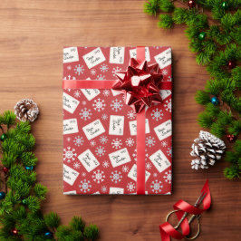 Brief an den Weihnachtsmann Feiertag Geschenkpapier