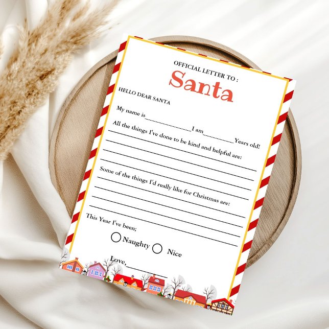 Brief an den Weihnachtsmann für Kinder Weihnachtss Einladung (Von Creator hochgeladen)