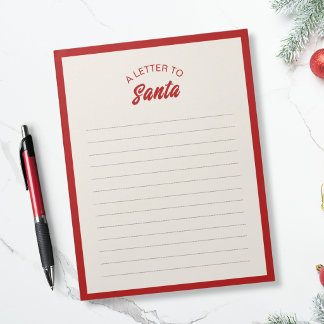 Brief an den Weihnachtsmann - Klassischer roter Ra Notizblock