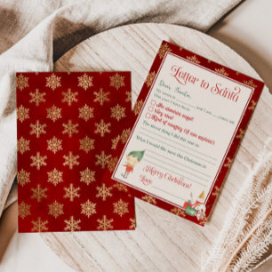 Brief an den Weihnachtsmann von Jungen Vorlage
