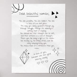 Brief an eine schöne Frau Poster