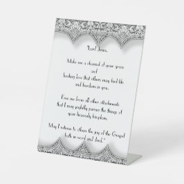 Brief an Jesus Sockel Schild