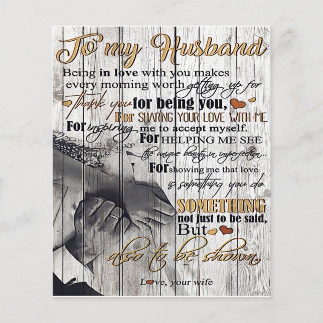 Brief an mein Ehemann , Liebliche Zitate Geschenk Flyer (Vorne)