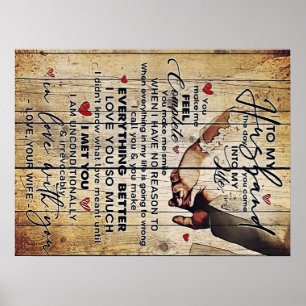 Brief an mein Ehemann , Liebliche Zitate Geschenk Poster