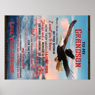 Brief an mein Grandson Geschenk, Liebe Baby Boy Ge Poster