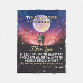 Brief an meine Ehefrau Valentinstag Geschenk Fleecedecke