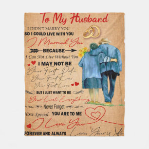 Brief an meine Liebe vom Valentinstag der Ehefrau Fleecedecke