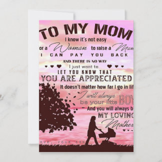 Brief an meine Mama | Brief an die Familie Feiertagskarte