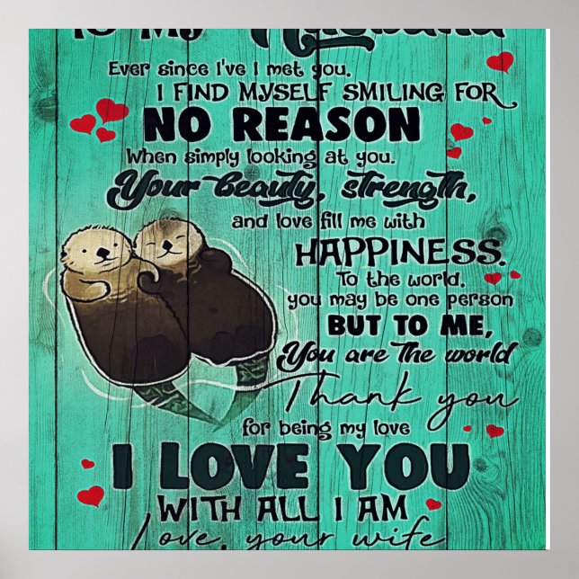 Brief an meine Niedliche Familiendekoration Poster (Vorne)