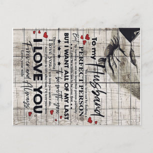 Brief an meinen Ehemann, Einzugsgeschenk Ankündigungspostkarte