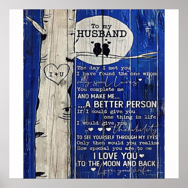 Brief an meinen Mann | Geschenk für Ehemänner Poster (Vorne)
