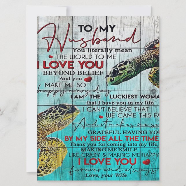 Brief an meinen Mann, Liebe zitiert Buchstaben (Vorderseite)