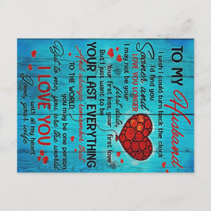 Brief an meinen Mann Lieblich zu meinem Geschenk Ankündigungspostkarte