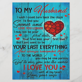 Brief an meinen Mann | Lieblich zu meinem Geschenk Menükarte